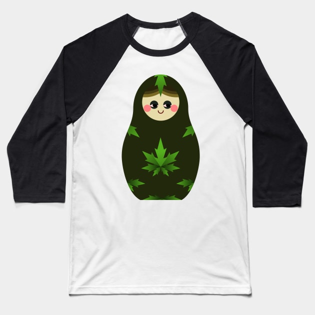 Mary Jane Nesting Doll Baseball T-Shirt by meganther0se